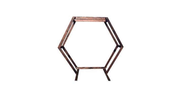 Double Wooden Hexagon Arch | Rental
