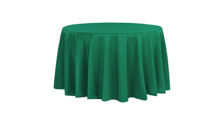 Round Polyester 132" Tablecloth Rental - Emerald Green | Rental