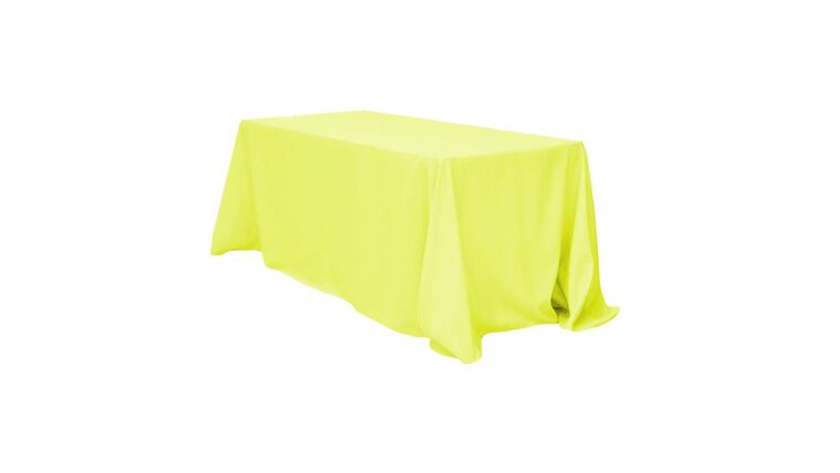 Polyester | 90″ x 156″ Rectangular Polyester Tablecloth – Chartreuse | Rental