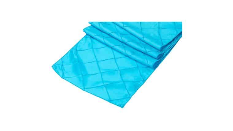 Pintuck Table Runner – Aqua Blue | Rental Pintuck Table Runner – Aqua Blue | Rental