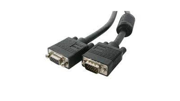 25' VGA Hi-Resolution Cable M-F - Black - 9 Pin | Rental