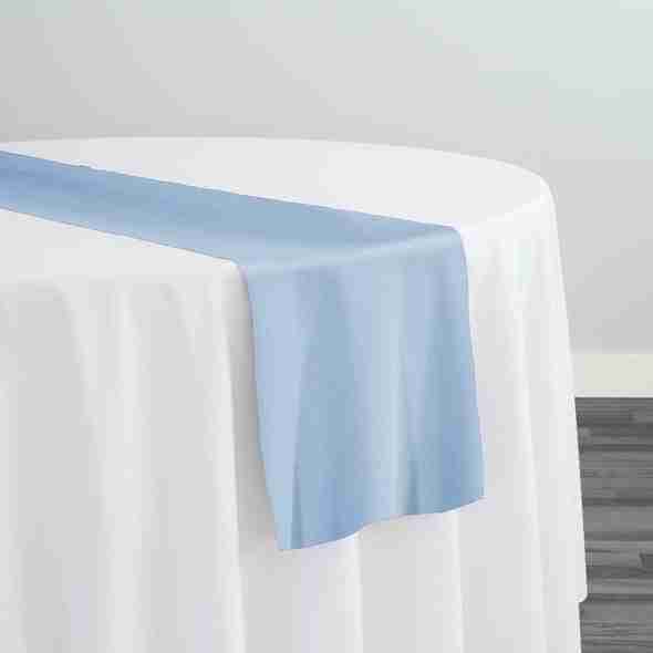 Premium Poly (Poplin) Table Runner in Blue 1123 | Rental Premium Poly (Poplin) Table Runner in Blue 1123 | Rental