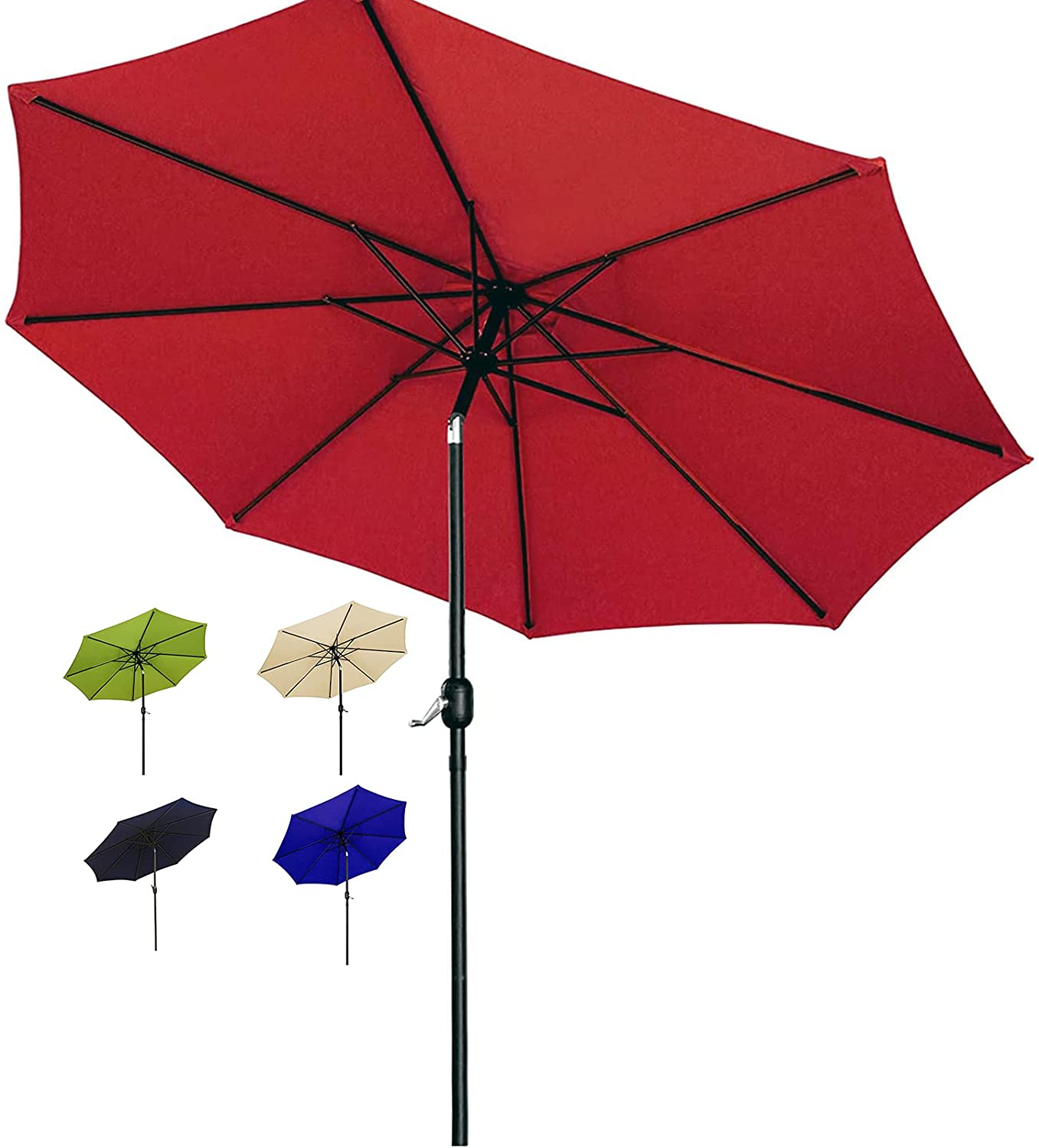 9ft Market Umbrella Kit – Dark Red | Rental 9ft Market Umbrella Kit – Dark Red | Rental