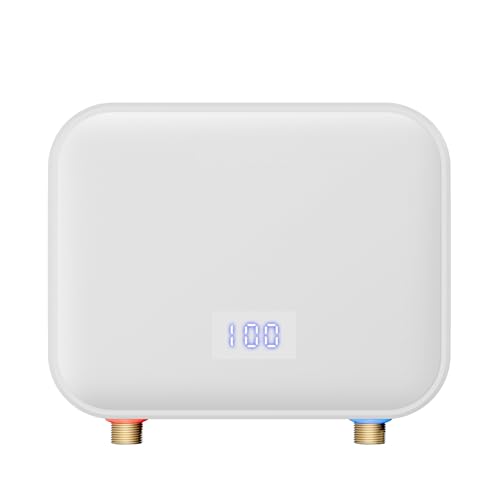 Tankless Water Heater Electric 110v,4000W Constant Temperature Instant Hot Water Heater With Automatic Control System Touch Digital Display Water Heater Wall or Floor Mounted (Whit | Rental