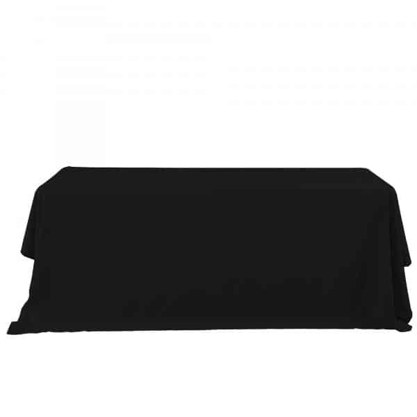 Decostar™ Economy Rectangle Polyester Table Cover 90" x 132" - Black | Rental