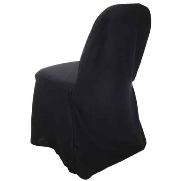 Decostar™ Economy Polyester Folding Chair Cover - Black | Rental