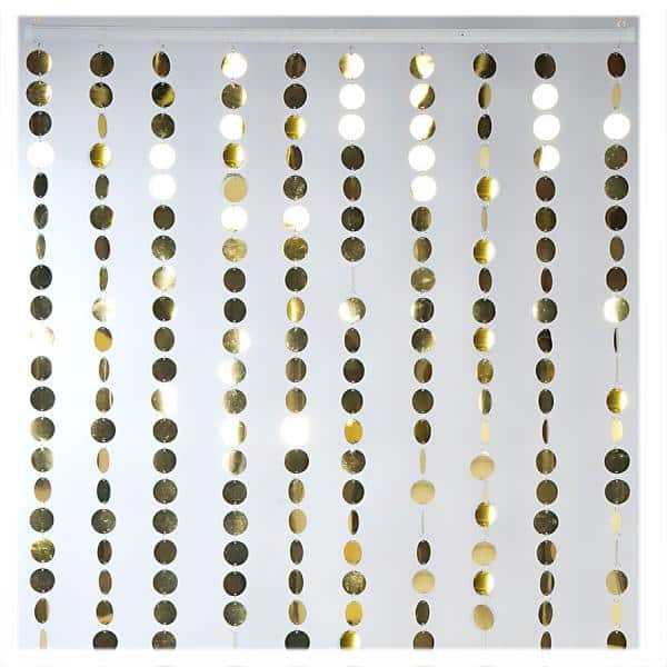 Decostar™ Spangles PVC Circles Beaded Curtain – Gold | Rental Decostar™ Spangles PVC Circles Beaded Curtain – Gold | Rental