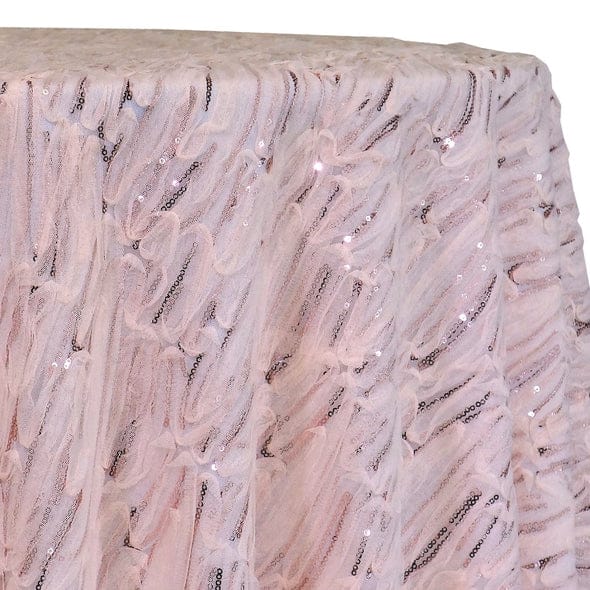 Brilliant Sheer Sequins Table Linen in Blush | Rental