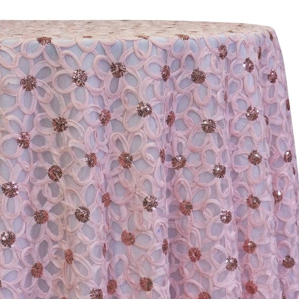 Daisy Sequins Table Linen in Blush | Rental