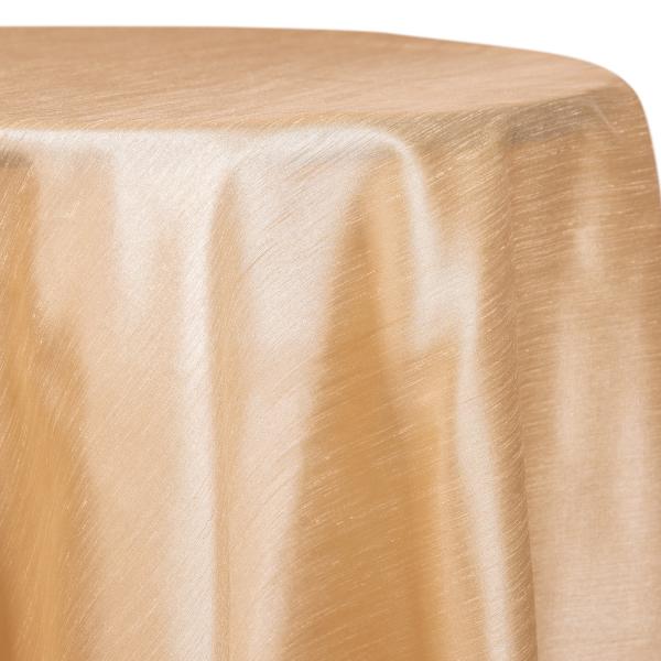 Champagne - Shantung Satin “Capri” Tablecloth - Many Size Options | Rental