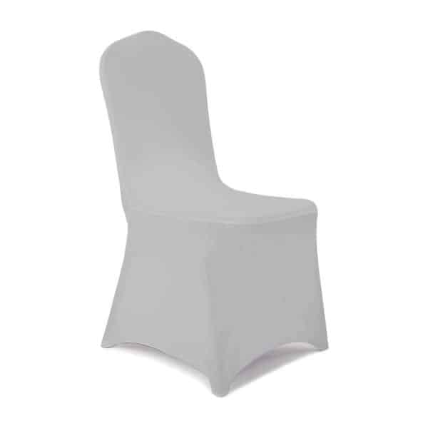 200 GSM Grade A Quality Spandex (Lycra) Banquet & Wedding Chair Cover By Eastern Mills in Grey/Silver Color | Rental
