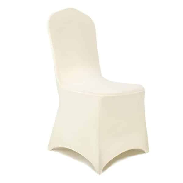 200 GSM Grade A Quality Spandex (Lycra) Banquet & Wedding Chair Cover By Eastern Mills in Ivory Color | Rental
