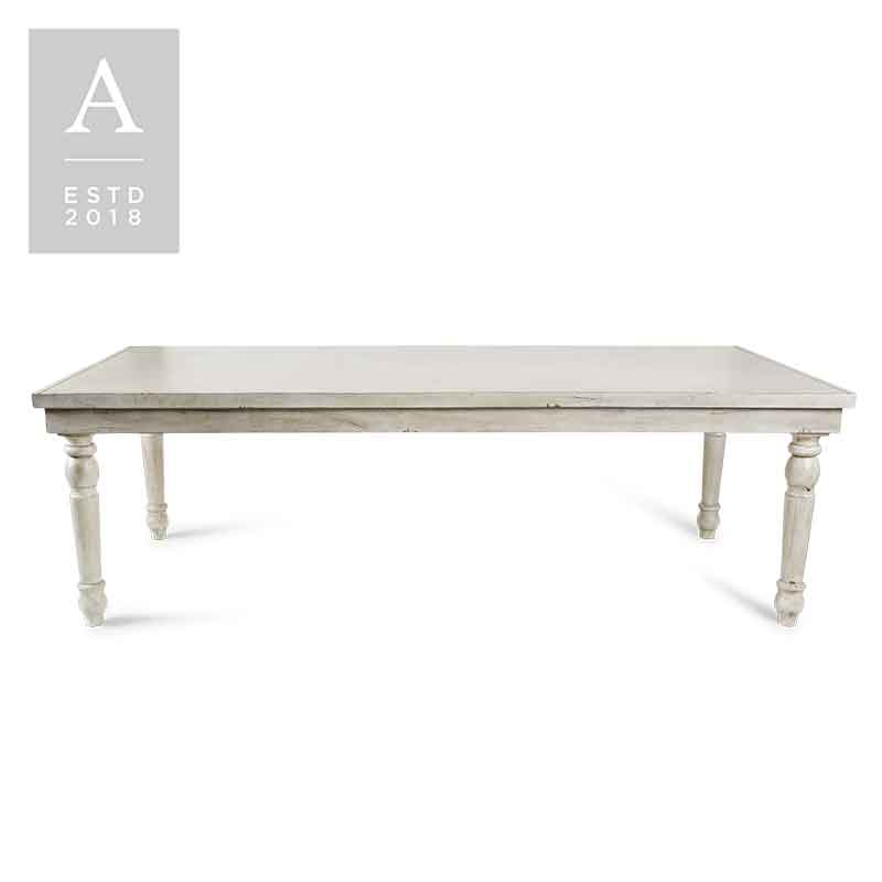 Heirloom Whitewash Dining Table | Rental Heirloom Whitewash Dining Table | Rental