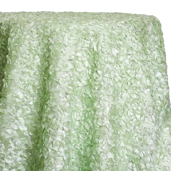 Curly Satin Table Linen In Mint | Rental