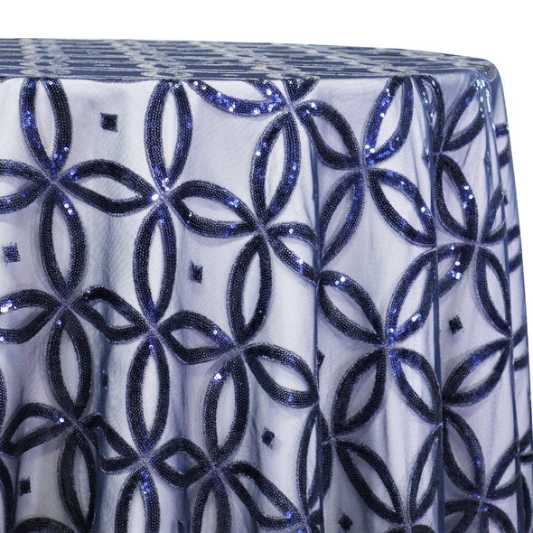 Delano Sequins Table Linen in Navy | Rental