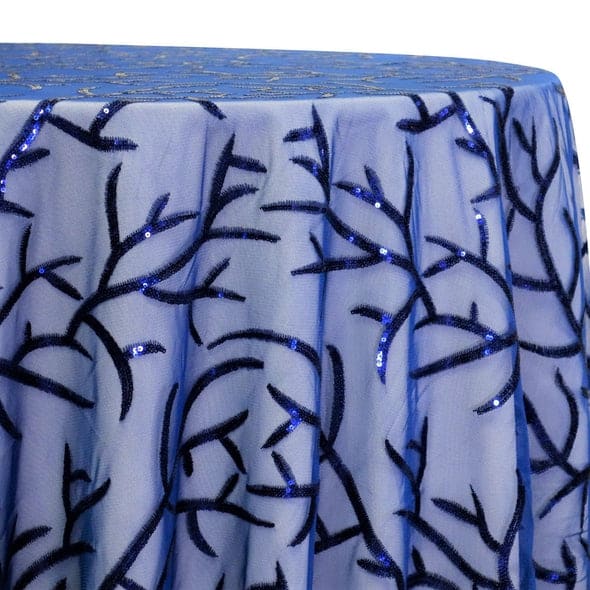 Brooks Sequins Table Linen in Navy | Rental