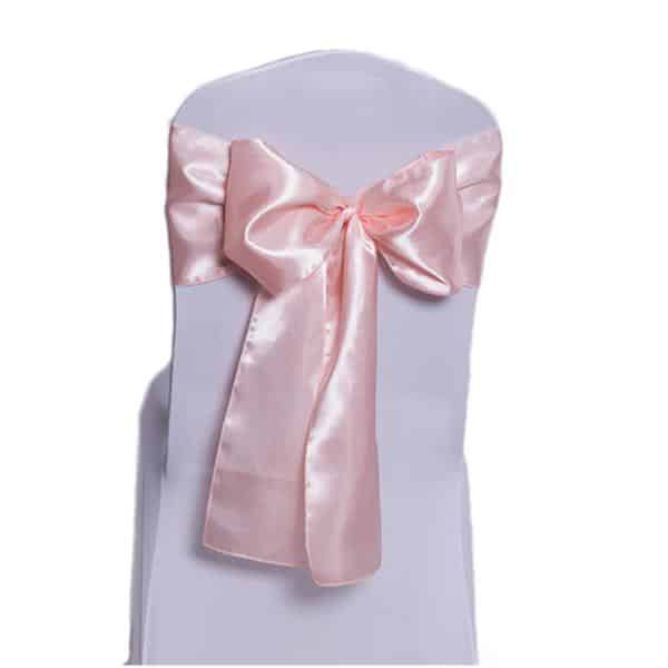 DecoStar™ Blush Deco Satin Chair Sash - 8" x 108" - 10 PACK | Rental