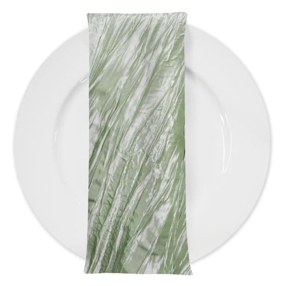 Accordion Taffeta Table Napkin in Sage 103 | Rental
