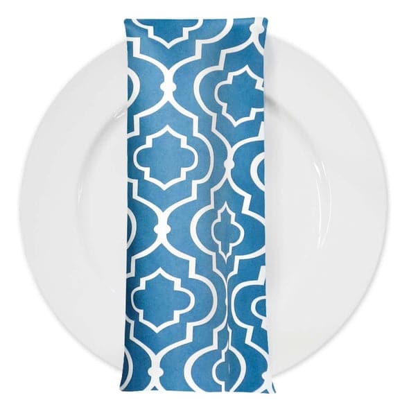 Gatsby Print (Lamour) Table Napkin in Teal | Rental Gatsby Print (Lamour) Table Napkin in Teal | Rental