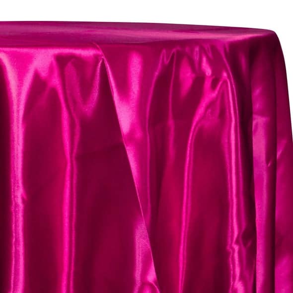 Bridal Satin Table Linen in Wild Fire 214 | Rental