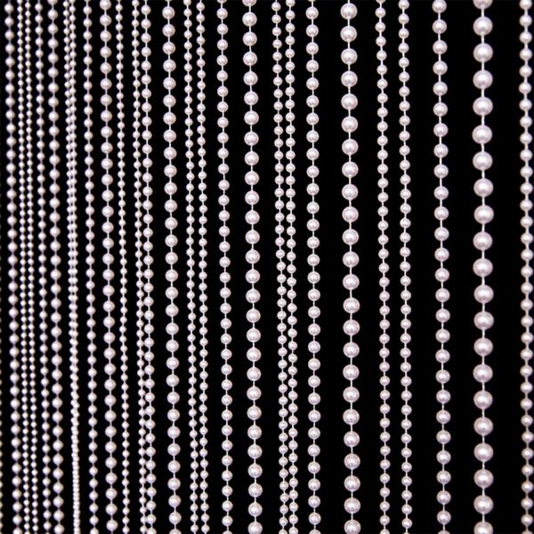 DecoStar™ 9ft Ivory Multi Ball Chain Curtain | Rental