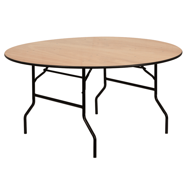 60″ Round Plywood Table | Rental
