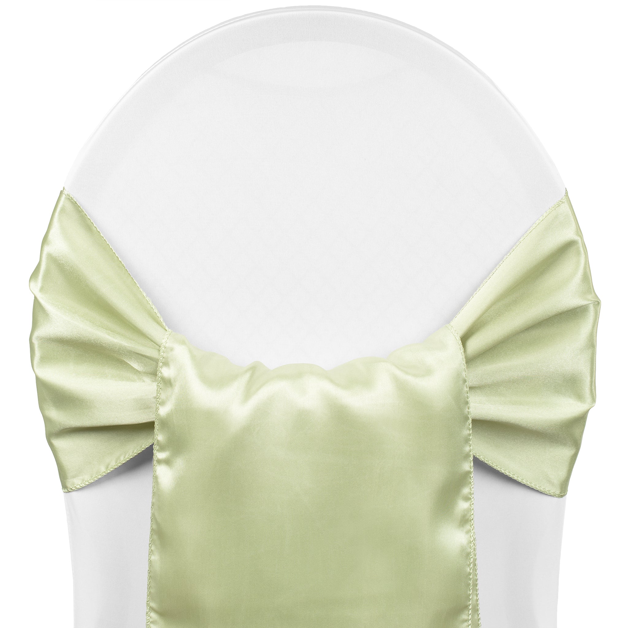 Wide Satin Chair Sash - Sage Green | Rental