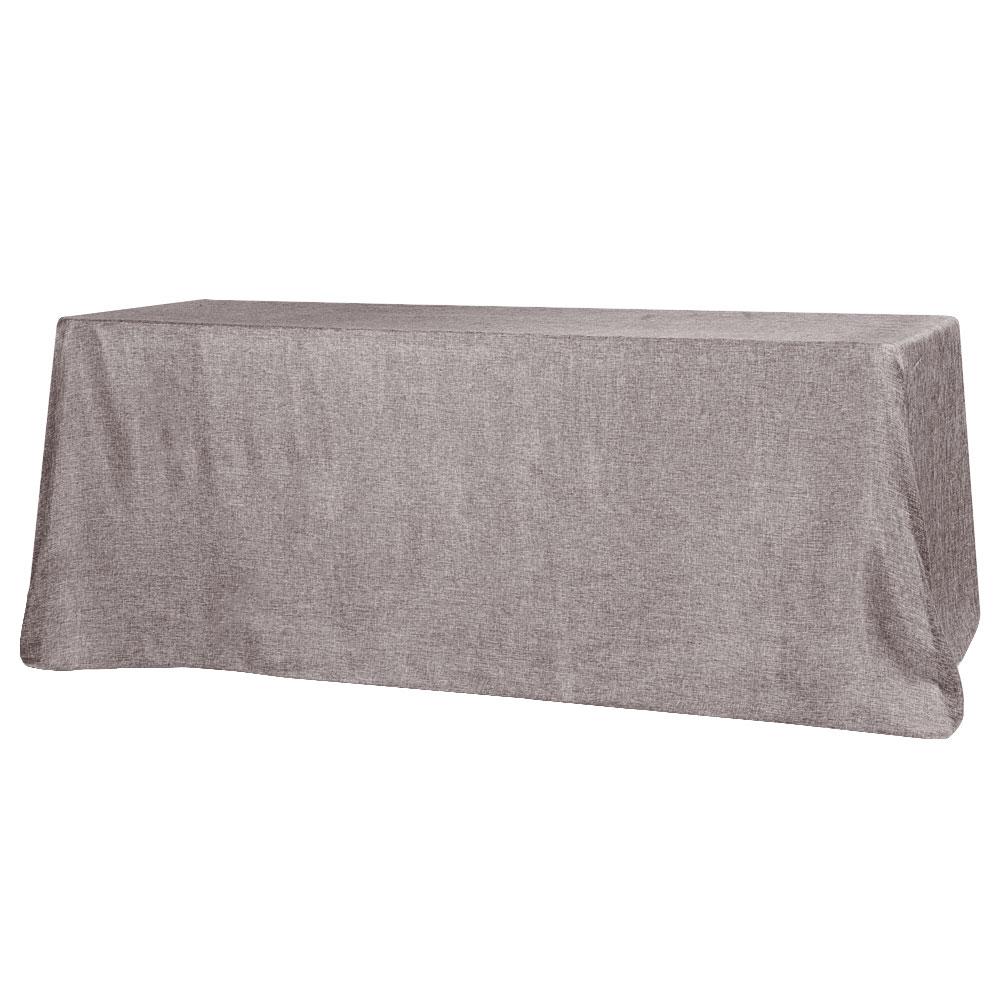 Faux Burlap Tablecloth 90"x132" Rectangular  - Gray | Rental