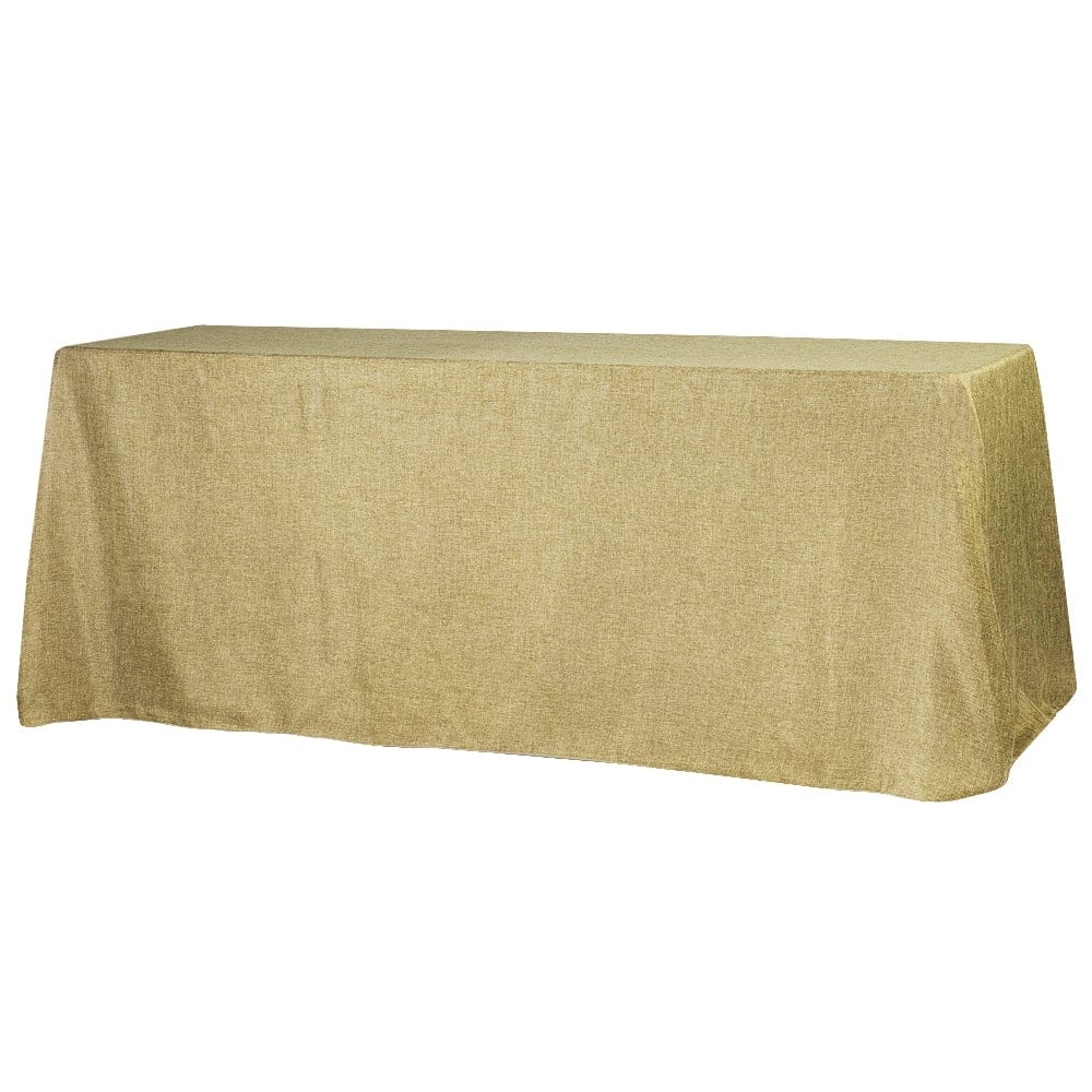 Faux Burlap Tablecloth 90"x156" Rectangular  - Natural Tan | Rental