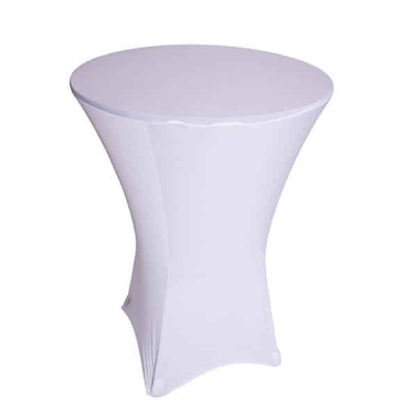 210 GSM Better Quality/Best Value Quality Spandex Hi-Boy Table Cover - White - Cocktail Table - 30" Diameter | Rental