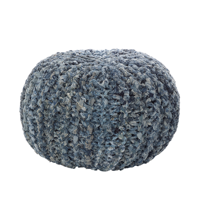 PU283 Denim Twisted Rope Pouf | Rental PU283 Denim Twisted Rope Pouf | Rental