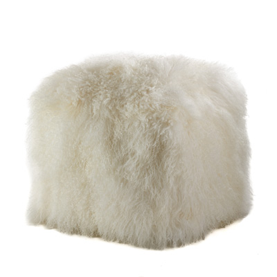 PU356 Mongolian Lamb Fur Pouf – 18Dx16h | Rental PU356 Mongolian Lamb Fur Pouf – 18Dx16h | Rental