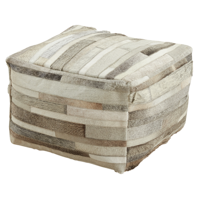 PU772 Hair On Leather Pouf | Rental PU772 Hair On Leather Pouf | Rental